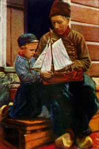 Padre e figlio olandesi in abito tradizionale, c1928 da Unbekannt