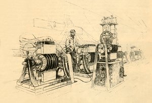Macchine dinamo-elettriche, funzionanti a vapore e producendo magneto-elettricità, 1882 da Unbekannt