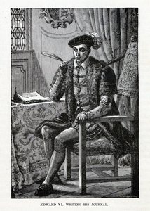 Edoardo VI che scrive il suo Diario da Unbekannt