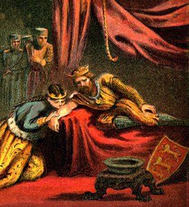 Edoardo di Woodstock, principe di Galles, con sua moglie, Giovanna, principessa di Galles, c1850 da Unbekannt