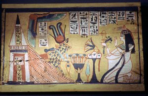 Dipinto egiziano su una scatola di shabti in legno da Unbekannt