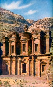 El Deir il Monastero, Petra, Giordania, c. 1924