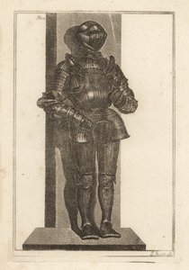 Elegante armatura scanalata portata da Lord Warwick dalla Germania