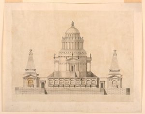 Elevazione di un mausoleo fantastico da Unbekannt