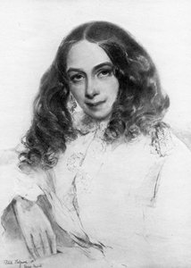 Elizabeth Barrett Browning, poetessa britannica, 1859 da Unbekannt