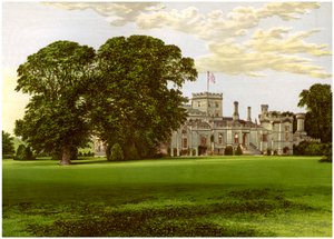 Elton Hall, Northamptonshire, casa del Conte di Carysfort, c1880