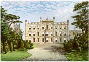 Castello di Elvaston, Derbyshire, casa del Conte di Harrington, c1880 da Unbekannt