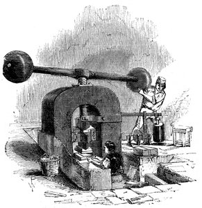 Pressa per goffratura, 1886