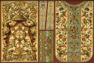 Ricamo, arazzo in pelle, oreficeria, XVII, XVIII e XIX secolo da Unbekannt