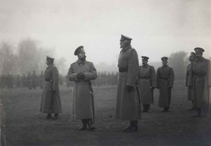 Imperatore Nicola II e Granduca Nikolai Nikolaevich a Baranovichi, settembre 1914 da Unbekannt