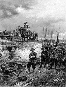 Guerre civili inglesi: Oliver Cromwell 1599-1658 alla battaglia di Marston Moor, 2 luglio 1644 da Unbekannt