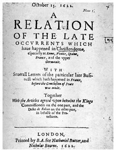 Libro di notizie inglesi, 1622