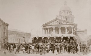 Arruolamento di volontari nella Guardia Nazionale, Place du Panthéon, Parigi, 1870-1871 da Unbekannt