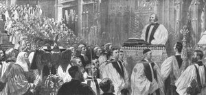 Intronizzazione del Dr. Temple come arcivescovo nella Cattedrale di Canterbury, 8 gennaio 1897, 1901 da Unbekannt