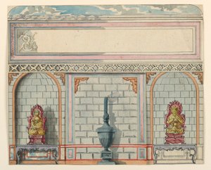 Ingresso, parete est, Royal Pavilion, Brighton, prima del 1802 da Unbekannt