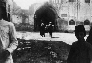 Ingresso del bazar di Baghdad, Mesopotamia, Prima Guerra Mondiale, 1918