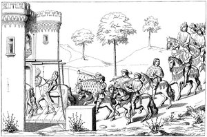 Ingresso del Signore Capo nel Luogo del Torneo, XV secolo 1849 da Unbekannt