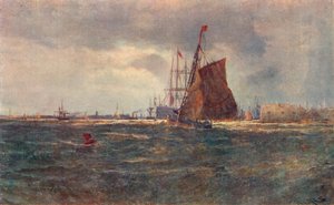 Ingresso al porto di Portsmouth, fine XIX secolo, 1906 da Unbekannt
