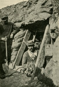 Ingresso a una trincea lungo il fronte francese, Prima Guerra Mondiale, 1915, c1920