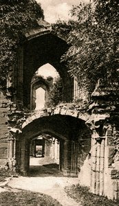 Ingresso alla sala dei banchetti, Castello di Kenilworth, Warwickshire