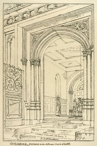 Ingresso ai diversi tribunali, Guildhall, Londra, giugno 1815 1886 da Unbekannt