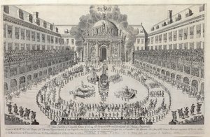 Balletto equestre nel cortile della Hofburg di Vienna da Unbekannt