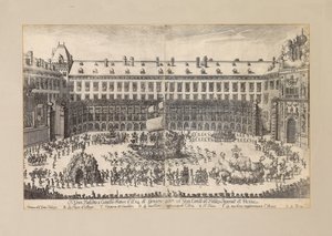Balletto equestre nel cortile della Hofburg di Vienna, 1667 da Unbekannt