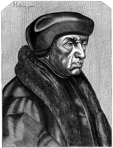 Erasmo 1469-1536, umanista e teologo olandese, XVI secolo 1849 da Unbekannt