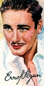 Errol Leslie Thomson Flynn, 1909-1959, attore cinematografico australiano, XX secolo