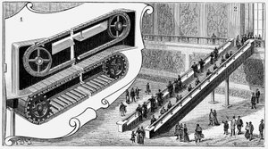 Scala mobile alla stazione di Cortland Street della Pennsylvania Railroad Company, New York, 1893 da Unbekannt