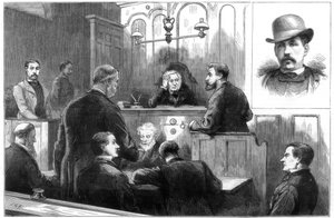 Esame di John Daly, alias Denman, al tribunale di polizia di Birkenhead, 1884 da Unbekannt