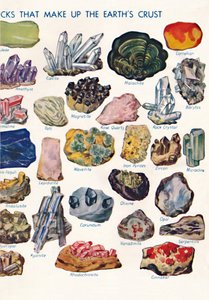 Esempi delle diverse rocce che compongono la crosta terrestre, 1935 da Unbekannt