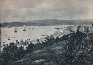 Exmouth - Vista che mostra la spiaggia e la riva opposta, 1895 da Unbekannt