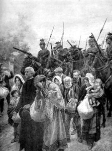 Espulsione dei residenti civili di Lovanio, Bruxelles, 1914 da Unbekannt