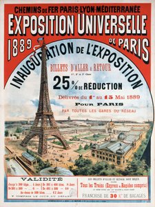 Esposizione universale del 1889, 1889 da Unbekannt
