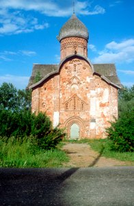 Esterno di una chiesa, Novgorod, Russia da Unbekannt