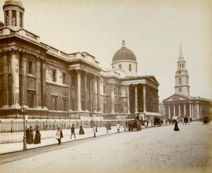Esterno della National Gallery, Londra, 1887 da Unbekannt