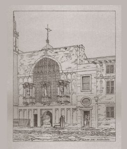 Vista esterna della Cappella della Guildhall, 1815, 1886 da Unbekannt