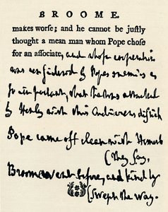 Facsimile di una bozza corretta da Johnson delle sue Vite dei Poeti, dall