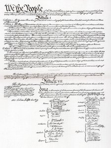 Facsimile del preambolo e della costituzione degli Stati Uniti d