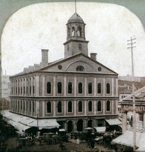 Faneuil Hall, Boston, Massachusetts, USA, fine XIX secolo