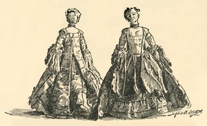 Bambola di moda in taffetà Watteau con sottogonna a cerchio, c1750-1800, 1937 da Unbekannt