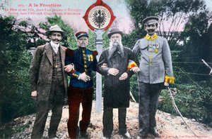 Padre e i suoi figli al confine franco-tedesco, XX secolo da Unbekannt