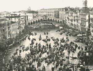 Giorno di festa sul Canal Grande, Venezia, Italia, 1895 da Unbekannt