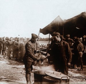 Cucina da campo nel campo americano, Melette, Francia, c1914-c1918