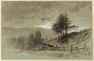 Campo con recinzione da Unbekannt