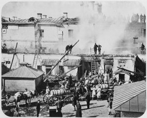Incendio a Mosca, Russia, 1872 da Unbekannt