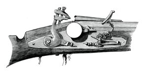 Firelock o snaphance da Haddon Hall, Derbyshire, c1620, c1880 da Unbekannt