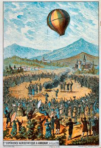 Primo volo di prova di una mongolfiera ad Annonay, Francia, 4 giugno 1783, 1890s
