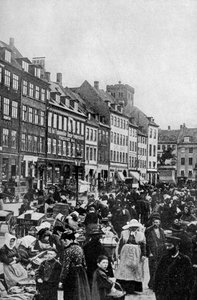 Mercato del pesce, Copenaghen, c1922 da Unbekannt